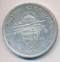 1938. 5P Ag "Szent István" T:1-
Adamo P8.1