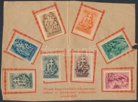 26 db Honvédkarácsony segélybélyeg, ebből 6 db gyűjtőlapon
