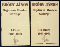 Bródy János majdnem minden szövege. I. és III. rész.  Bp., 1987 Zeneműkiadó