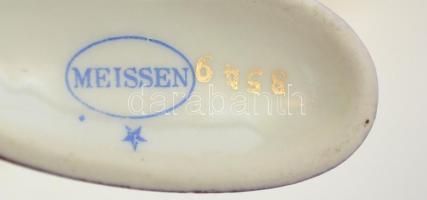 Meisseni fogpiszkáló tartó, kézzel festett, jelzett, kis kopásnyomokkal, m: 6 cm