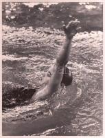 6 db Sportolókat ábrázoló fotó (Albert Flórián, Egerszegi Krisztina, Nagy  László-Nagy Mariann, Vask...