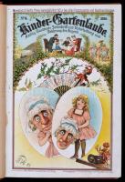 1886 Kinder-Gartenlaube No.1-12., könyvbe kötve, 36 db színes litho képpel, némelyik lapon szakadáss...