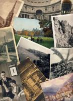 88 db képeslap, főleg régi európai városképek