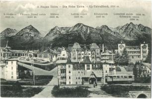 Újtátrafüred, Novy Smokovec; villamos, Kertész Tódor kiadása / tram