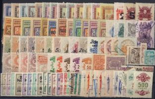 1868-tól 181 db klf magyar okmánybélyeg 2 nagyalakú stecklapon