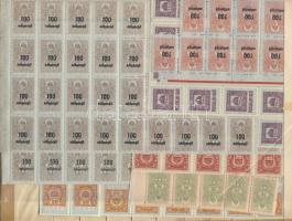 1921-1946 336 db magyar okmánybélyeg ívben ill. ívdarabokban (9.200)