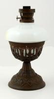 Petróleumlámpa,  hibátlan, öntöttvas, m:23 cm