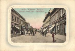 Újvidék, Neusatz, Novi Sad; Fő utca, Vajda Dezső üzlete / main street with shops (fl)