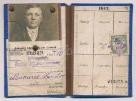 1917 A BKVT havi bértletjegye