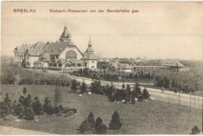 Wroclaw, Breslau; Südpark-Restaurant von der Benderhöhe aus / restaurant