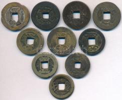 Kínai Császárság / Ching Dinasztia / Kao Tsung 1736-1795. 10db rézpénz T:3
Chinese Empire / Ching D...