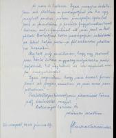 1943 A. m. kir. Csendőrság Közlekedési és Híradó osztály alezredesének hivatalos levele