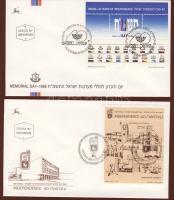 1988 40 éves Izrael Mi 1086+1088+blokk 36+37 FDC