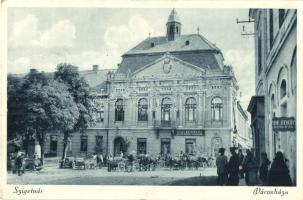Szigetvár, Városháza, Szalay és Vörös és Deutsch üzlete, piac
