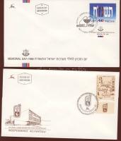 1988 40 éves Izrael Mi 1086+1088+blokk 36+37 FDC