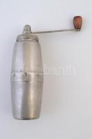Retró mechanikus fém kávédaráló, jelzett, szép állapotban, m:18 cm