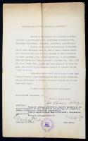 1932 Hadiözvegy folyamodó kérelme rajta hivatalos feljegyzésekkel