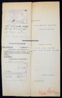 1932 Hadiözvegy folyamodó kérelme rajta hivatalos feljegyzésekkel