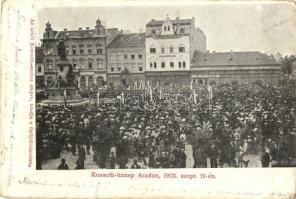 1902 Arad, Kossuth ünnep, az aradi Kossuth-szobor alap támogatólapja, a gyűjtőbizottság kiadása / celebration, fundraising for the Kossuth statue (EK)