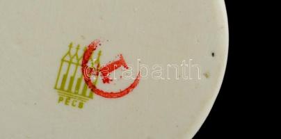 Zsolnay patikai mérőedény, 100 gr, 200 gr, jelzett, m: 7 cm