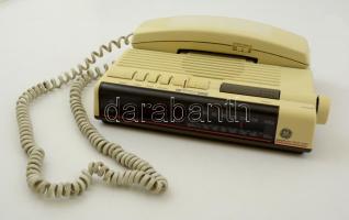 GE retro telefon, digitális rádiós óra, nem kipróbált, 22×15  cm