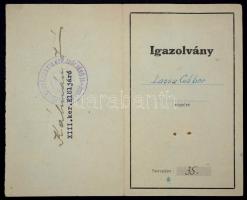 1945 A Generál autóüzem fényképes igazolványa