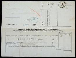 1857 Fischhof - Óbuda DDSG fuvarlevél / DDSG bill of freight