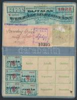 1922 Budapesti Egyesített Városi vasutak díjtalan utazási igazolványa