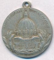 Vatikán 1925. "XI. Pius pápa / Róma jubileumi éve" fém emlékérem füllel (26,5mm). Szign.: ...