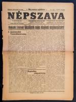 1919 A Népszava április 30. száma a Tanácsköztársaság híreivel.