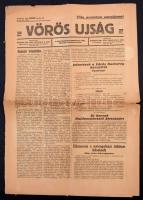 1919 A Vörös Újság április 29. száma a Tanácsköztársaság híreivel.