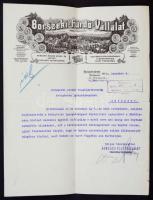 1914 Borszéki Fürdő Vállalat Díszes fejléces számla.