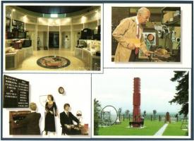 40 db főleg megíratlan MODERN vegyes témájú képeslap, múzeumbelsők, üdvözlőlapok, Magyar Millenium, ...