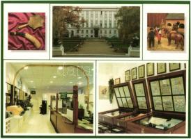 40 db főleg megíratlan MODERN vegyes témájú képeslap, múzeumbelsők, üdvözlőlapok, Magyar Millenium, ...