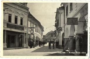 Vukovár, Kralja Petra ulica, Urar i zlatar / street, Jakub Svaner watchmaker and jeweler, shops