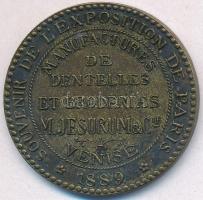 Franciaország 1889. "Emlék a párizsi kiállításról - M. Jesurum Csipke és Hímzésgyár - Velence&q...