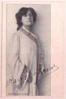 Marya Delvard(1874-1965) énekesnő aláírása az őt ábrázoló fotólapon / autograph signature