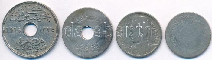 4db klf arab fémpénz, közte Egyiptom 1916. 10M Cu-Ni T:2-3- ph.
4pcs of various Arabic coins, inclu...
