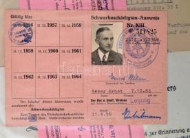 cca 1919-1956 Lipcsei német családi hagyaték: több személy iratai, közte náci anyagok is, kitüntetés...