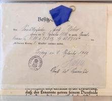 cca 1919-1956 Lipcsei német családi hagyaték: több személy iratai, közte náci anyagok is, kitüntetés...