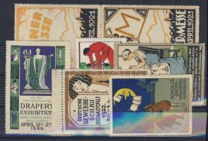 7db érdekes régi reklámbélyeg