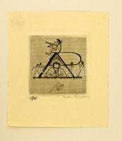 Arthur Paunzen (1890-1940): Zehn ex libris. Heinrich Saar Wien 1924. 9 db aláírt rézkarc, számozott ...