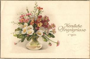 83 db RÉGI pünkösdi üdvözlőlap / 83 pre-1945 Pentecost greeting cards
