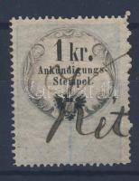 1859 Okmánybélyeg 1kr