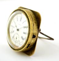 Longines asztali óra. Kulcsos szerkezettel, réz tokkal, kézi csiszolású üveggel, hibátlan számlappal...