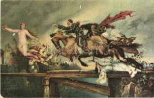 57 db RÉGI Stengel litho művészlap, vegyes minőség / 57 pre-1945 Stengel litho art postcards, mixed ...