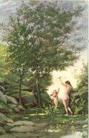 57 db RÉGI Stengel litho művészlap, vegyes minőség / 57 pre-1945 Stengel litho art postcards, mixed ...