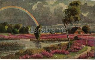 40 db RÉGI olajfestmény művészlap, vegyes minőség / 40 pre-1945 oil painting art postcards, mixed qu...