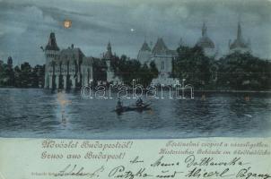 1899 Budapest XIV. Városliget, Történelmi csoport este, Schmidt Edgar kiadása (EK)