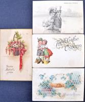 100 db RÉGI húsvéti üdvözlőlap, vegyes minőség / 100 pre-1945 Easter greeting postcards, mixed quality